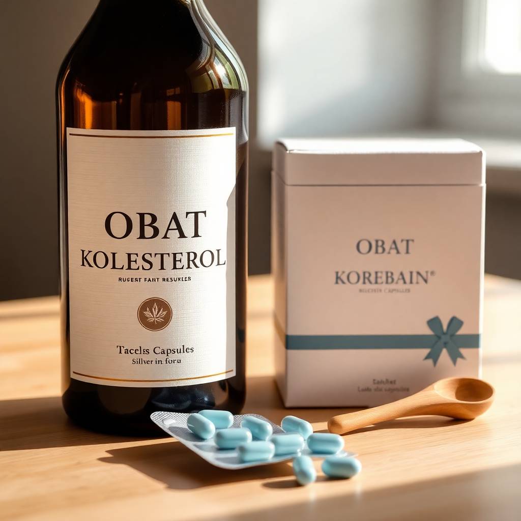 Maklon Obat Kolesterol Mewah dengan Desain Kemasan dan Botol Eksklusif untuk Bisnis Anda